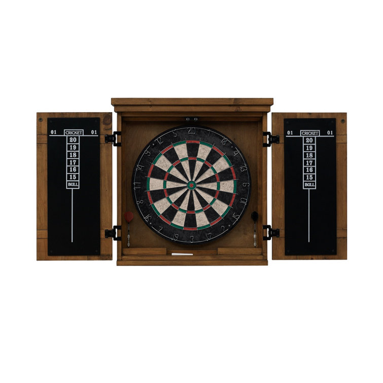 American Heritage Bristle Dartboard Cabinet Set with Darts